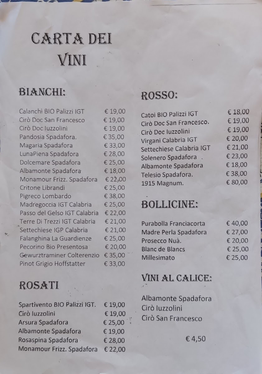 Menu Villaggio La Perla Jonica-1